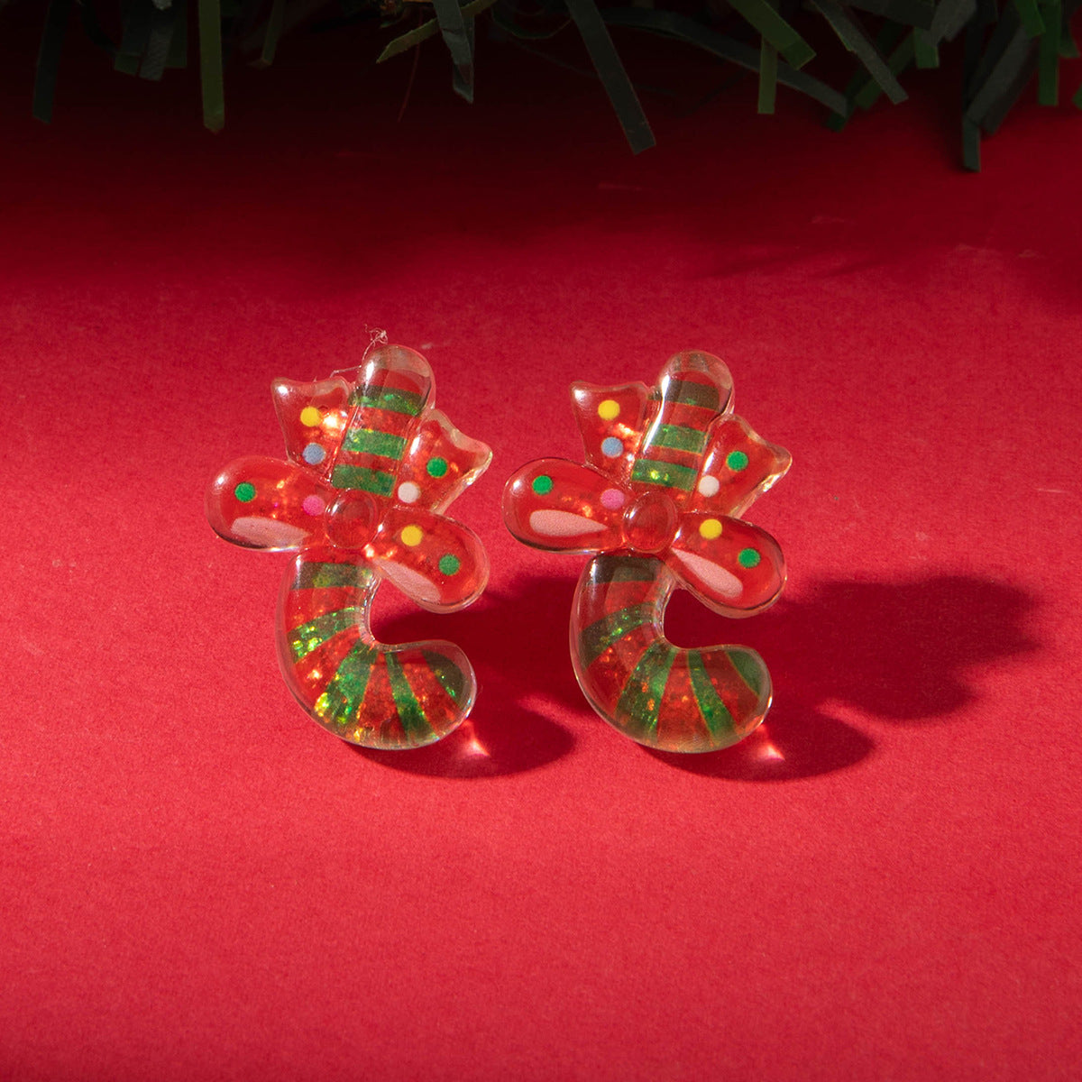 Wholesale Christmas Resin Christmas Tree Snowman  Earrings